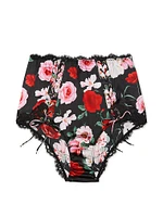 Atelier Victoria's Secret Satin Lace-Trim High-Waist Brief Panty