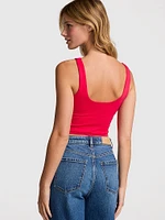 Soft Seamless Notched Tank Top
