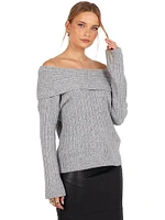 Kenny Off Shoulder Knit Sweater