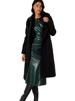 Raelyn Faux Fur Trim Coat