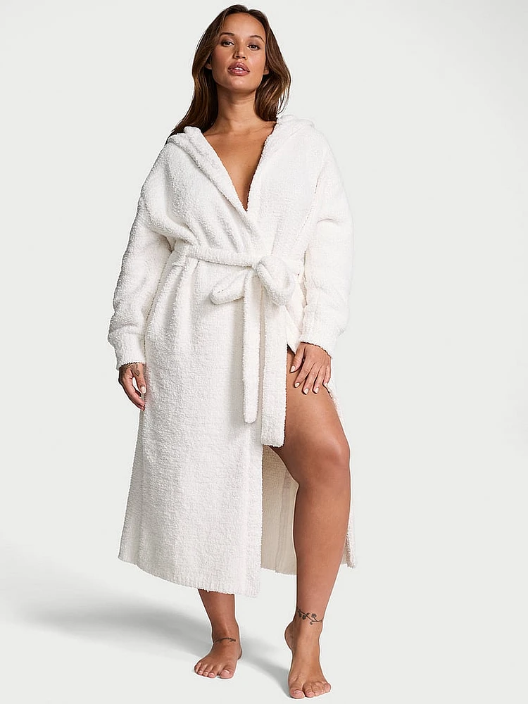 Chenille Hooded Long Robe