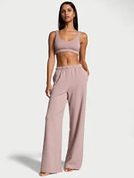 Brushed Modal Fleece Wide-Leg Lounge Pants