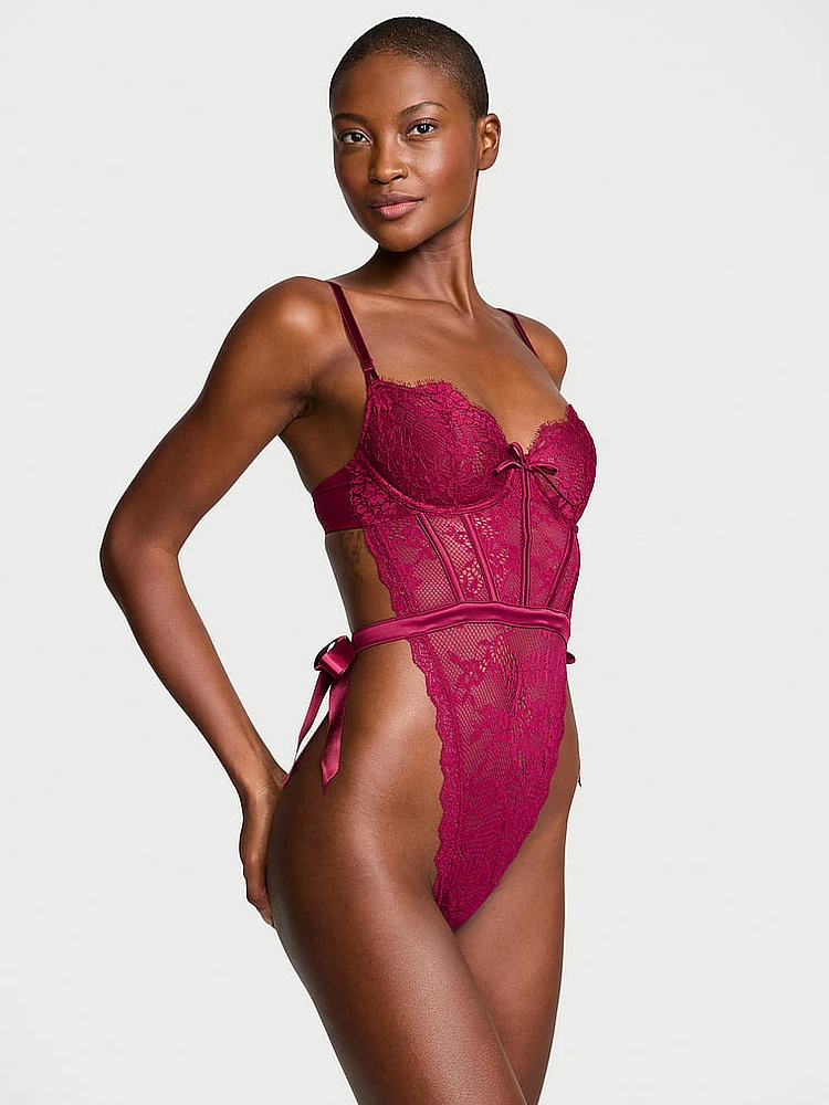 Wicked Unlined Lace Teddy