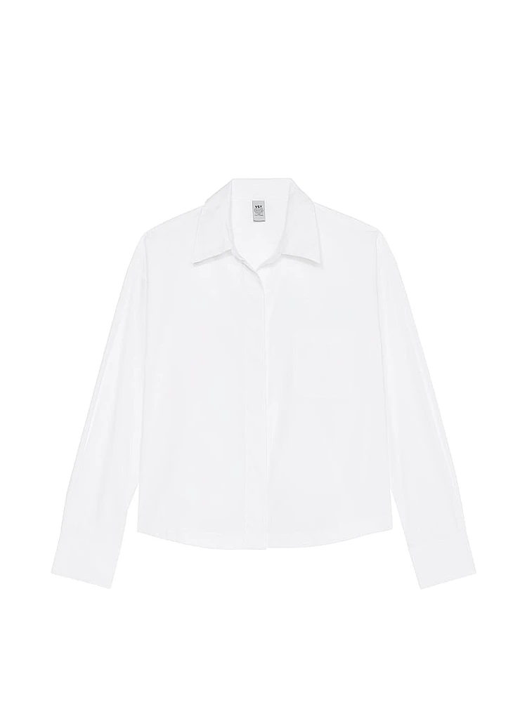 Tech Poplin Cropped Shirt