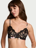 ATELIER Victoria's Secret Satin Lace Trim Lightly Lined  Triangle Bra