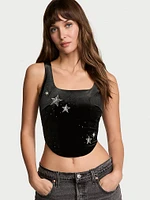 Starstruck Shine Velvet Corset Top