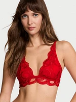 Tied-with-a-Bow Embroidery Triangle Bra