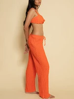 Drawstring Wide-Leg Pant