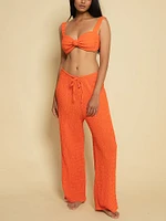 Drawstring Wide-Leg Pant