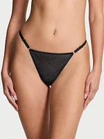 Ziggy Glam Shine Fishnet Adjustable V-String Panty