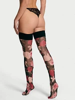 Atelier Victoria's Secret Sheer Floral Thigh-Highs