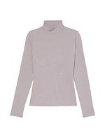Base Stretch Mock-Neck Long-Sleeve Top