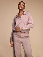 Brushed Modal Fleece Wide-Leg Lounge Pants