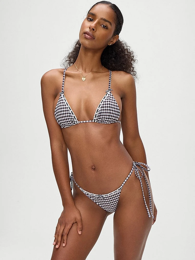 Lumia Seersucker Gingham Bikini Top