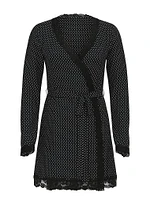 Modal Lace-Trim Robe