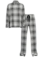 Flannel Popover Long Pajama Set