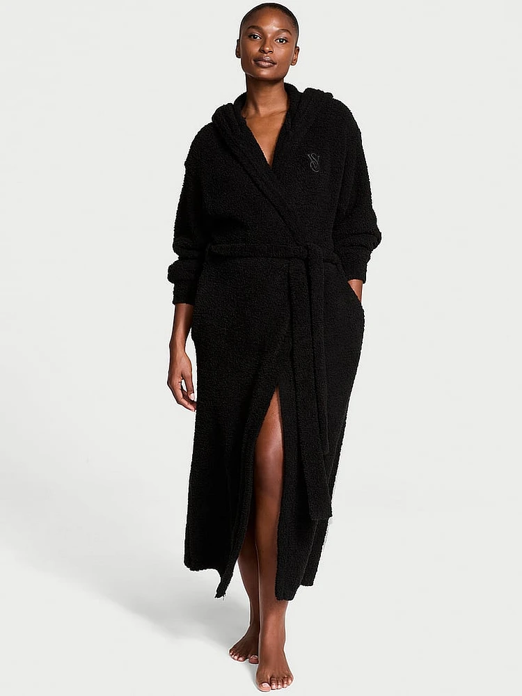 Chenille Hooded Long Robe