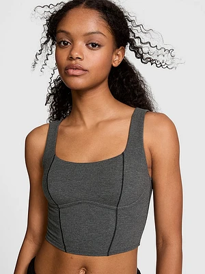 All-Day Cotton Scoop Longline Sports Bra