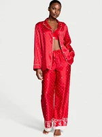 Glazed Satin Long Pajama Set