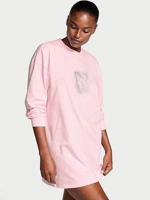 100% Cotton Long-Sleeve Sleep Tee