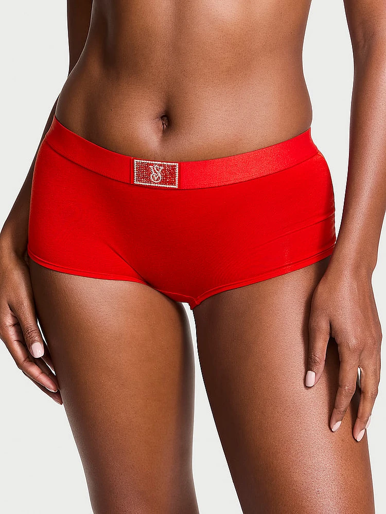 Logo Lace Boyshort Panty