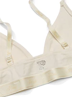 Logo Cotton Triangle Bralette