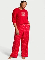 Flannel Long-Sleeve Tee-Jama Set