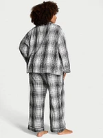 Flannel Popover Long Pajama Set