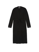 Luxe Cable-Knit Shine Wrap Robe