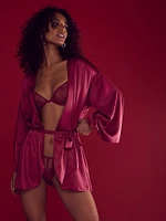 Short Satin Robe