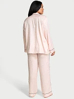 Glazed Satin Dew Drop Long Pajama Set