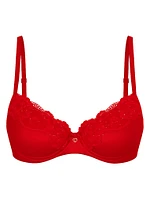 Lightly Lined Lace-Cup Demi Bra