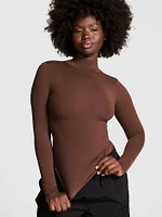 Base Stretch Mock-Neck Long-Sleeve Top