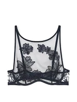 Ziggy Noir Embroidery High-Neck Unlined Bra Top