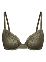 Lightly Lined Lace-Trim Full-Coverage Bra