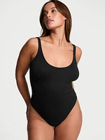 Luxe Crème Knit Plunge Bodysuit