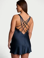 Shine Strap Satin Strappy-Back Slip