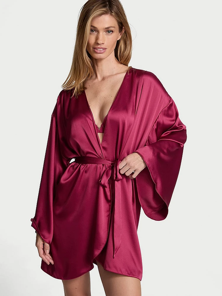 Short Satin Robe