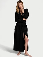 Luxe Cable-Knit Shine Wrap Robe