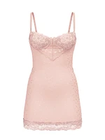 Modal & Lace Cupped Mini Slip Dress