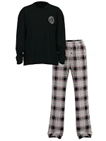 Flannel Long-Sleeve Tee-Jama Set