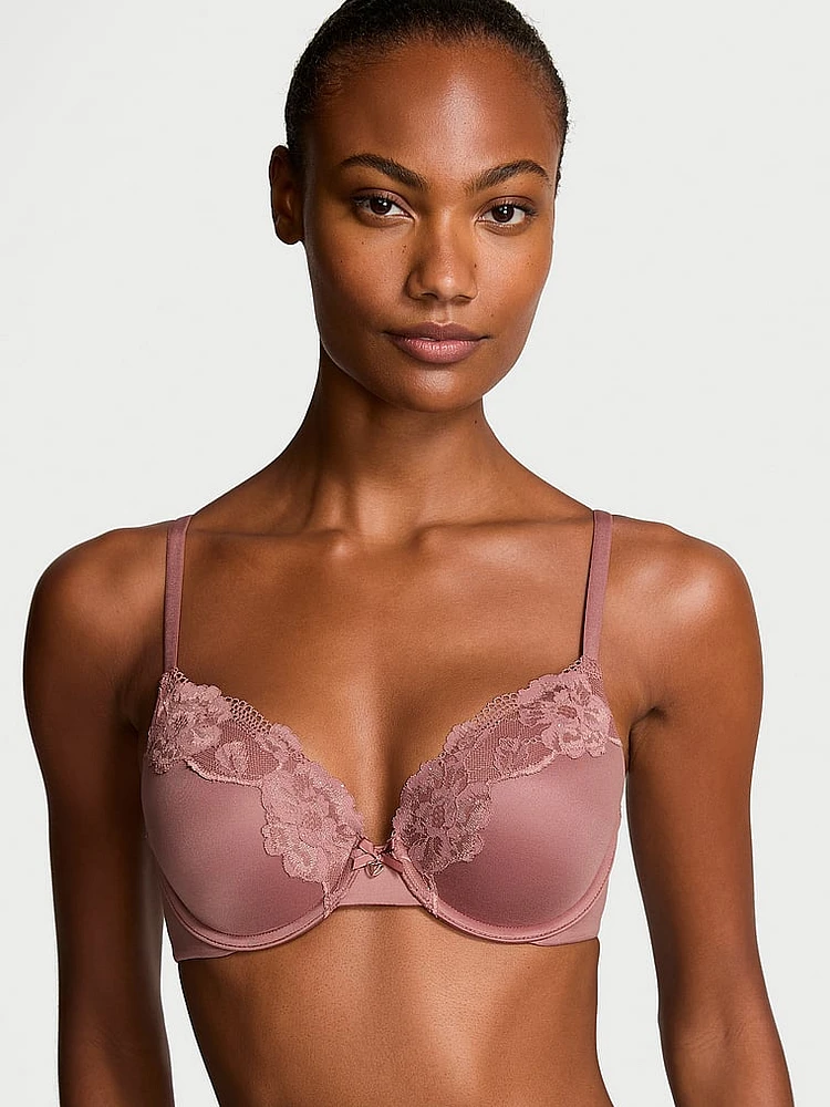 Perfect Shape Lace-Trim Push-Up Bra