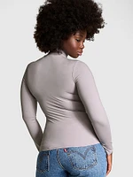 Base Stretch Mock-Neck Long-Sleeve Top