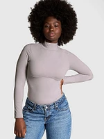 Base Stretch Mock-Neck Long-Sleeve Top
