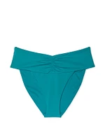 Essential Cinched High-Waist Bikini Bottom