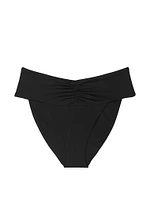 Essential Cinched High-Waist Bikini Bottom