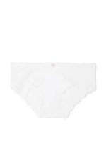 Stretch Cotton Dot Mesh Hiphugger Panty