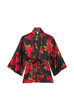 Red Rose Satin Bed Jacket