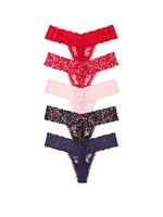 5-Pack Lace Thong Panties