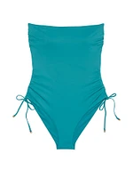 Essential Strapless Ruched One-Piece Swimsuit